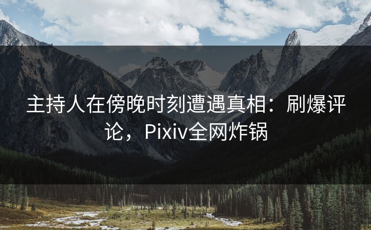 主持人在傍晚时刻遭遇真相：刷爆评论，Pixiv全网炸锅