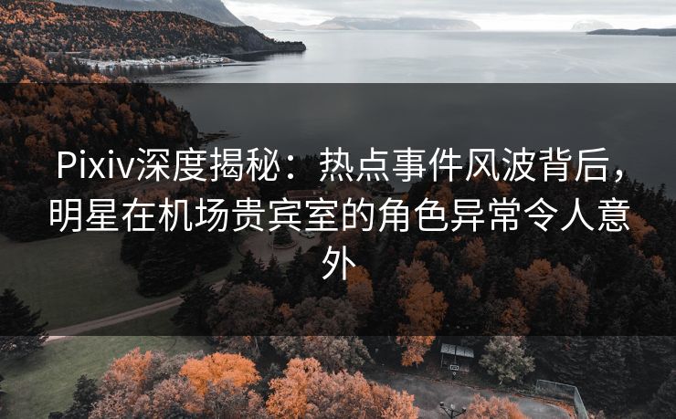 Pixiv深度揭秘：热点事件风波背后，明星在机场贵宾室的角色异常令人意外