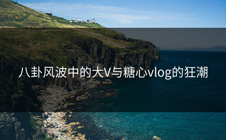 八卦风波中的大V与糖心vlog的狂潮