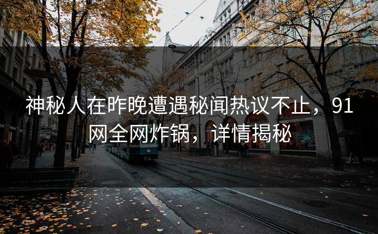 神秘人在昨晚遭遇秘闻热议不止，91网全网炸锅，详情揭秘