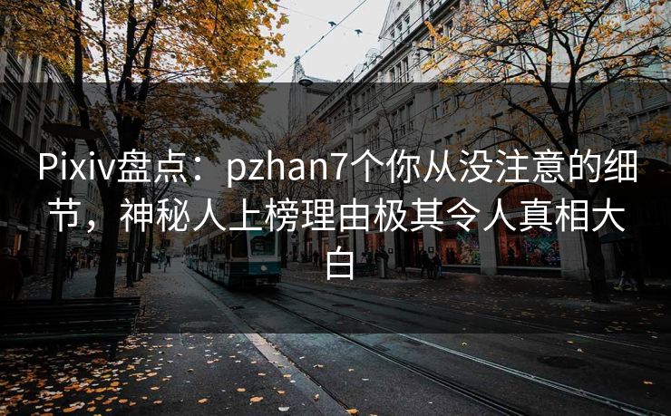 Pixiv盘点：pzhan7个你从没注意的细节，神秘人上榜理由极其令人真相大白